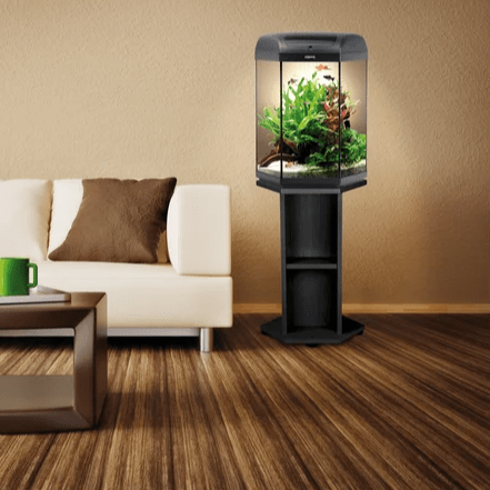 Søylebord til 6 kantet glassakvarium