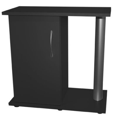 Akvariebord svart med rør, skap og 1 dør 60x30x60cm