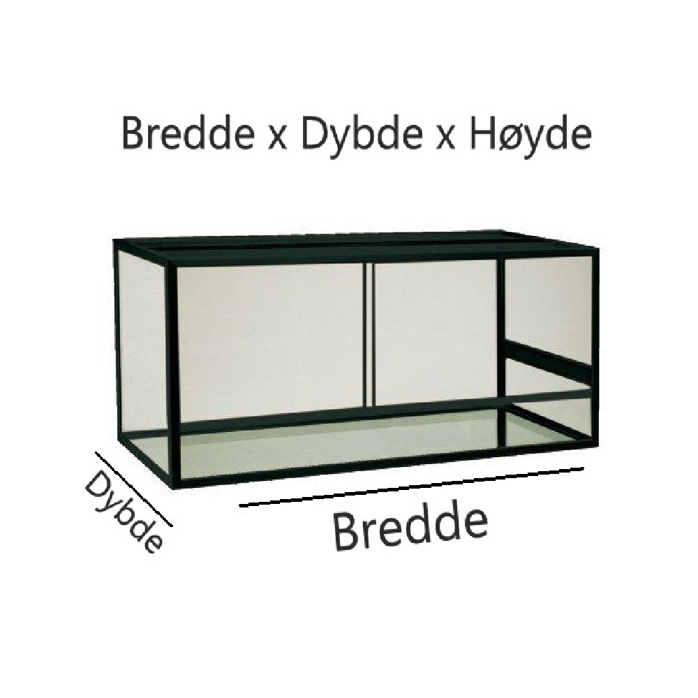 Terrarium aluminium - flere størrelser